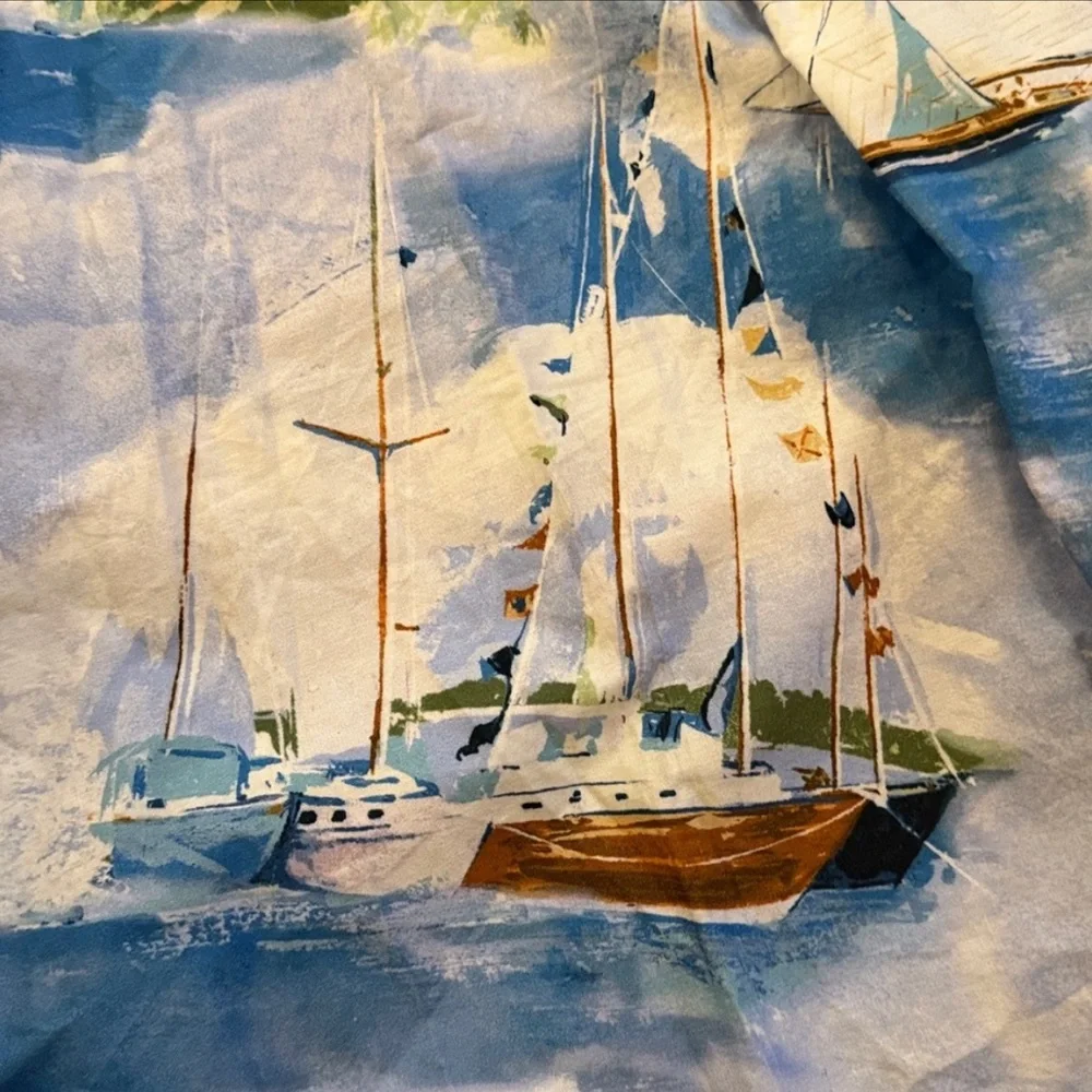 New Anthropologie Maeve 50's Seascape Print A-Line Skirt Size XL - Picture 7 of 9
